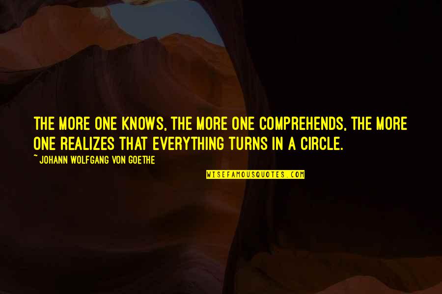 Banke Bihari Quotes By Johann Wolfgang Von Goethe: The more one knows, the more one comprehends,