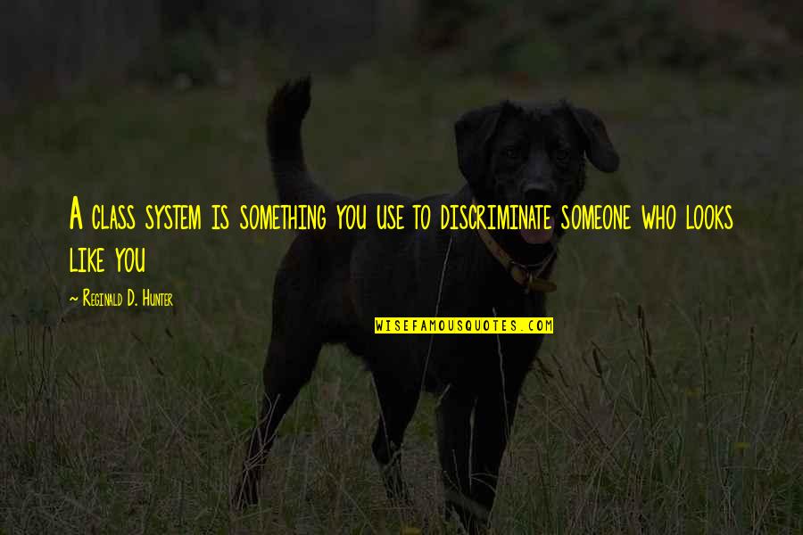Banning Plastic Water Bottles Quotes By Reginald D. Hunter: A class system is something you use to