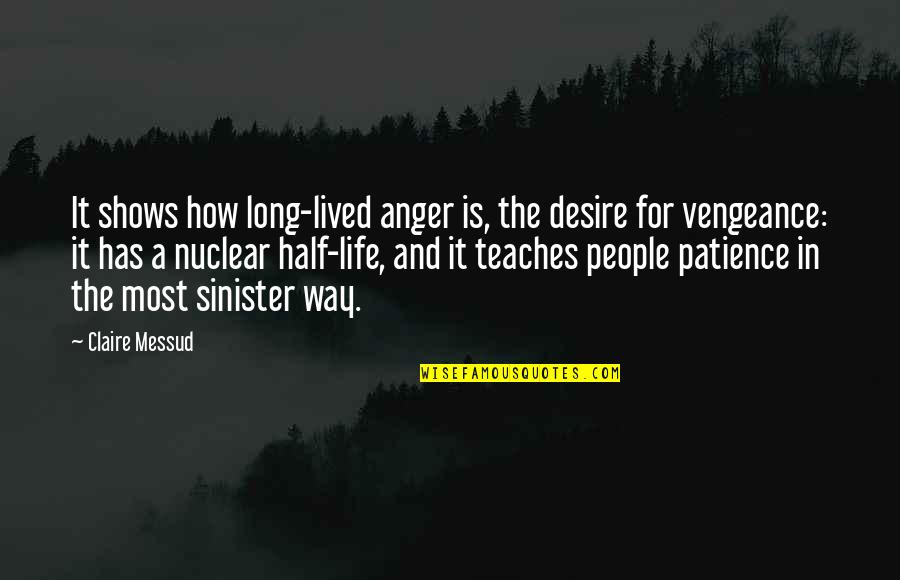 Banns Quotes By Claire Messud: It shows how long-lived anger is, the desire