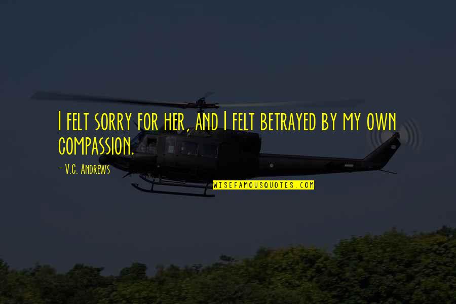 Banorte Quotes By V.C. Andrews: I felt sorry for her, and I felt