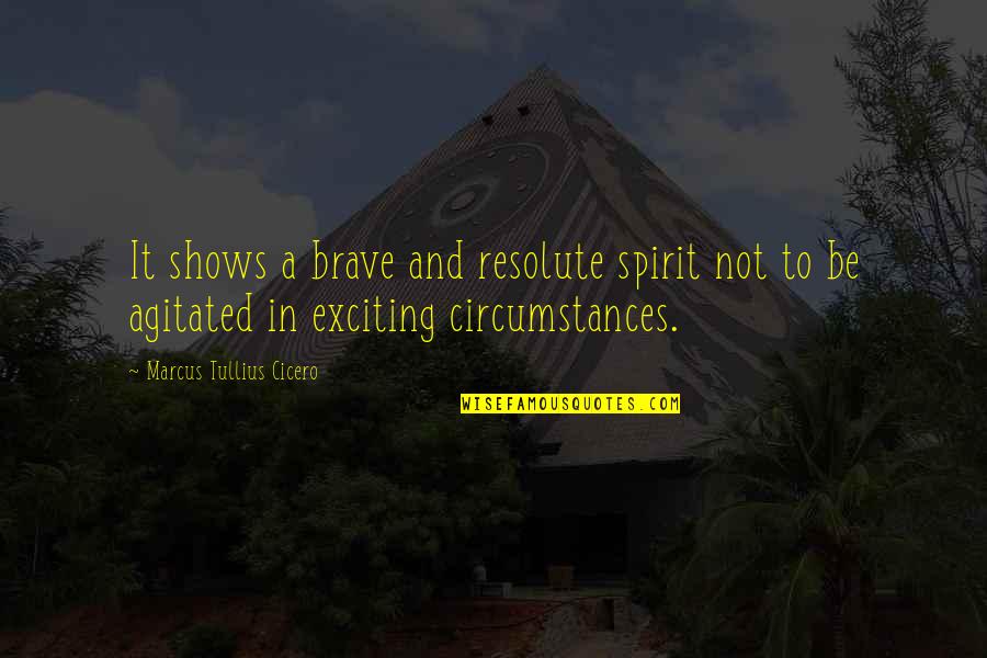 Bantlings Quotes By Marcus Tullius Cicero: It shows a brave and resolute spirit not
