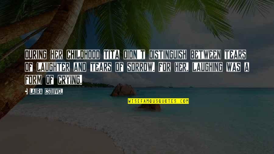 Baptism From The Bible Quotes By Laura Esquivel: During her childhood Tita didn't distinguish between tears Baptism From The Bible Quotes By Laura Esquivel: During her childhood Tita didn't distinguish between tears