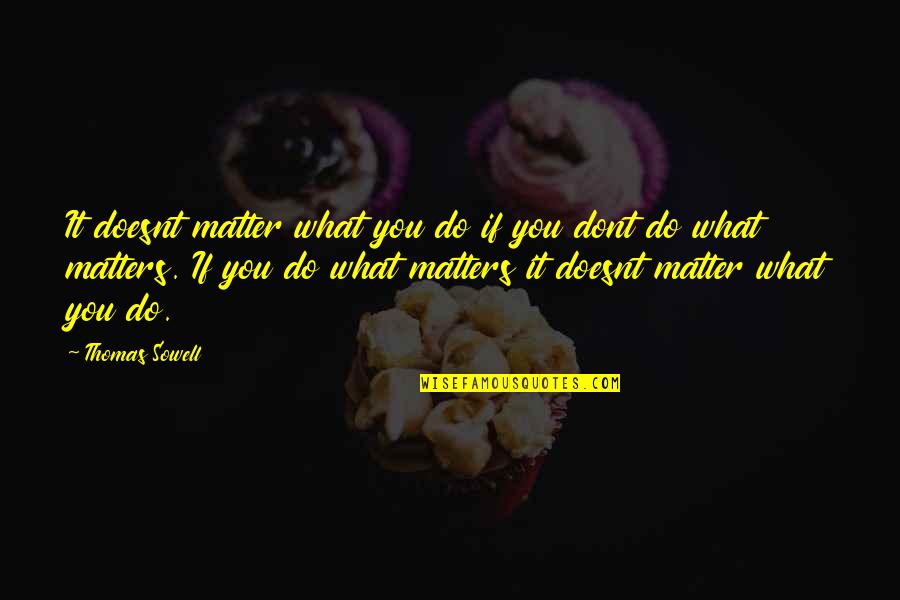 Bar Flaubert Quotes By Thomas Sowell: It doesnt matter what you do if you