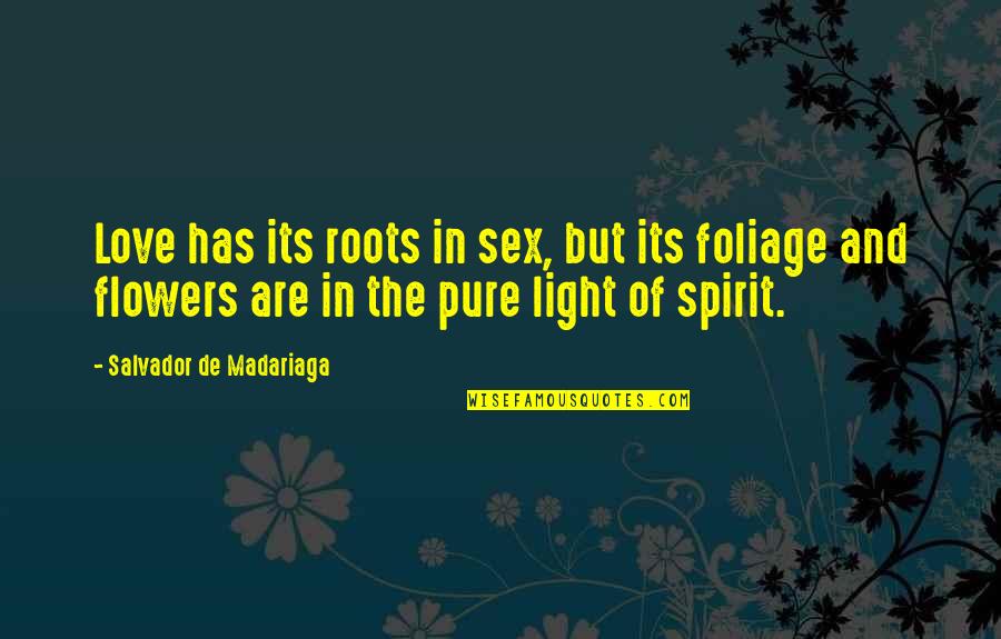 Barager Quotes By Salvador De Madariaga: Love has its roots in sex, but its