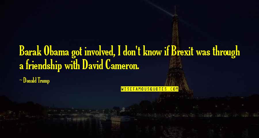 Barak Obama Quotes By Donald Trump: Barak Obama got involved, I don't know if Barak Obama Quotes By Donald Trump: Barak Obama got involved, I don't know if