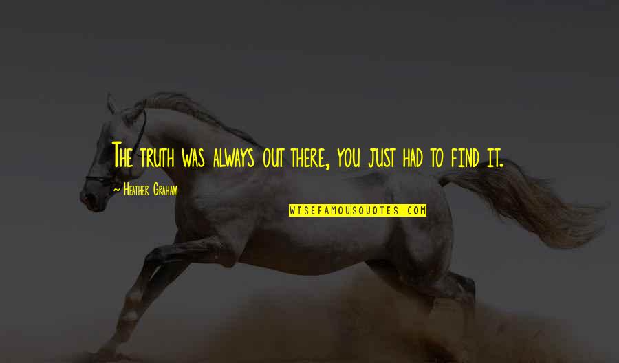 Barantan Quotes By Heather Graham: The truth was always out there, you just