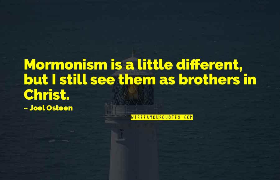 Barattolo Nemacolin Quotes By Joel Osteen: Mormonism is a little different, but I still
