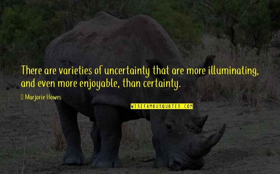 Barbante Em Quotes By Marjorie Howes: There are varieties of uncertainty that are more