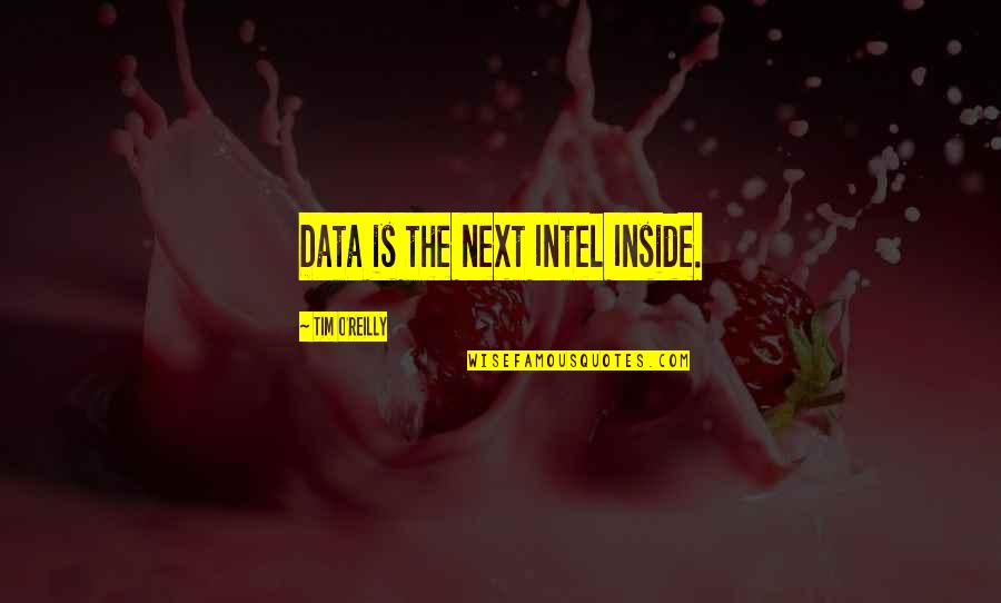 Barbara Dunkelman Quotes By Tim O'Reilly: Data is the next Intel Inside.