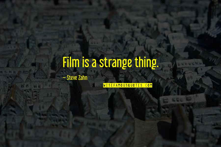 Barbara Minerva Quotes By Steve Zahn: Film is a strange thing.