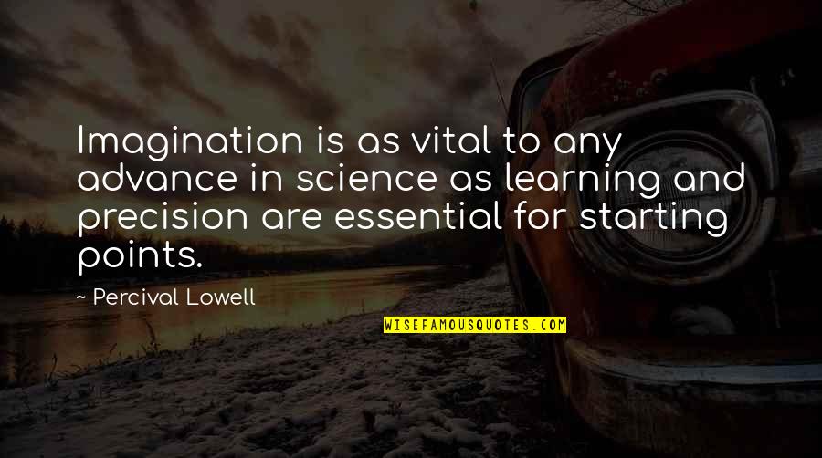 Barbarus Quotes By Percival Lowell: Imagination is as vital to any advance in