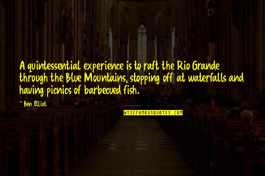 Barbecued Quotes By Ben Elliot: A quintessential experience is to raft the Rio Barbecued Quotes By Ben Elliot: A quintessential experience is to raft the Rio
