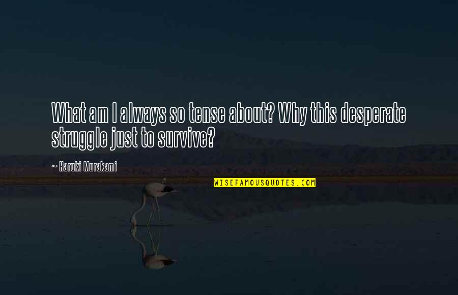 Barbelivien Didier Quotes By Haruki Murakami: What am I always so tense about? Why