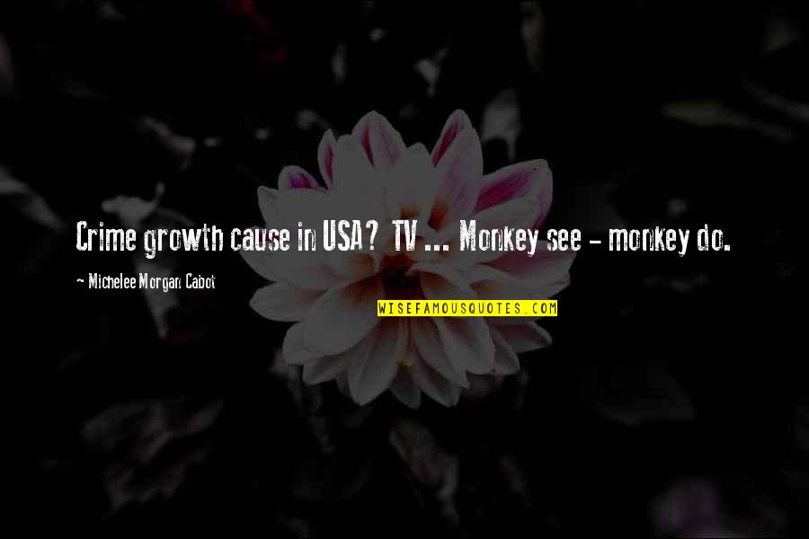 Barber's Tales Quotes By Michelee Morgan Cabot: Crime growth cause in USA? TV ... Monkey