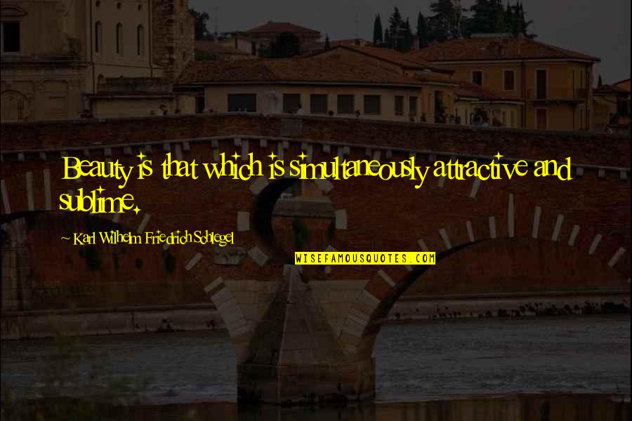 Barberton Quotes By Karl Wilhelm Friedrich Schlegel: Beauty is that which is simultaneously attractive and