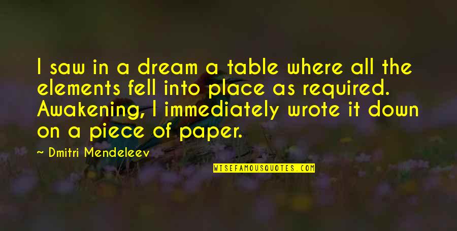Barbora Kysilkova Quotes By Dmitri Mendeleev: I saw in a dream a table where Barbora Kysilkova Quotes By Dmitri Mendeleev: I saw in a dream a table where