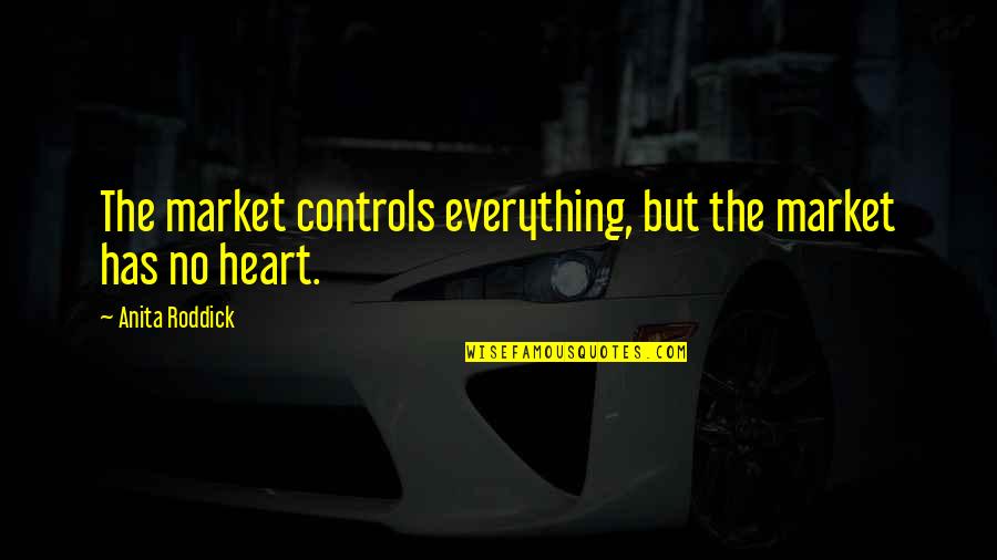Barcalounger Dealers Quotes By Anita Roddick: The market controls everything, but the market has