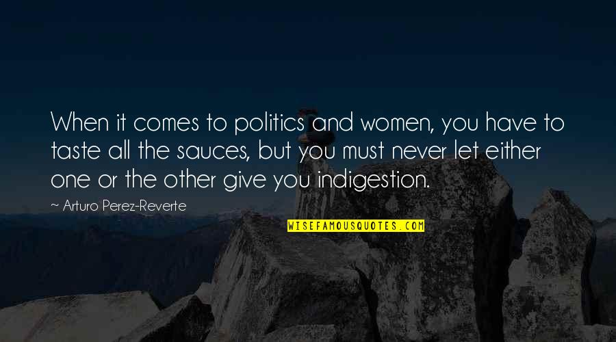 Barchi Sushi Quotes By Arturo Perez-Reverte: When it comes to politics and women, you Barchi Sushi Quotes By Arturo Perez-Reverte: When it comes to politics and women, you