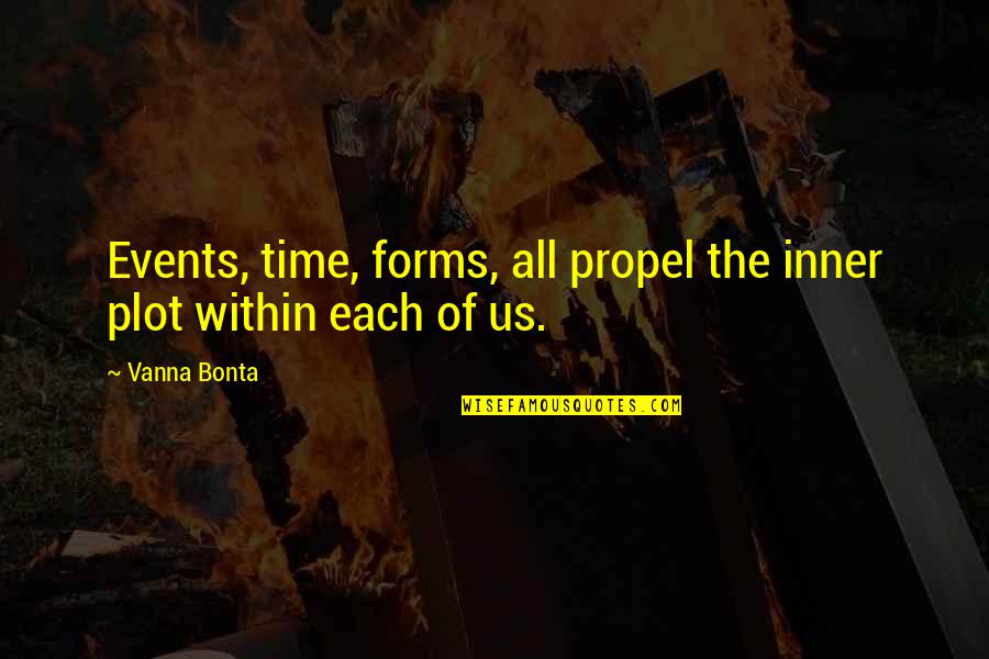 Bardales Ricardo Quotes By Vanna Bonta: Events, time, forms, all propel the inner plot