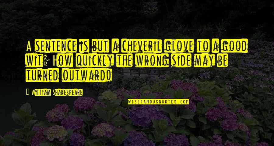 Bare Pop Opera Quotes By William Shakespeare: A sentence is but a cheveril glove to