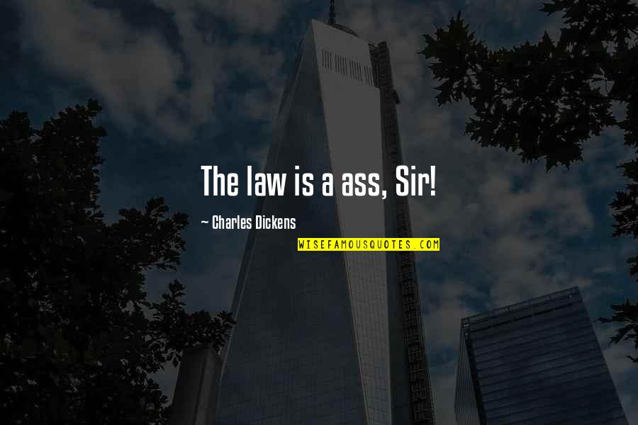 Barehl Quotes By Charles Dickens: The law is a ass, Sir!