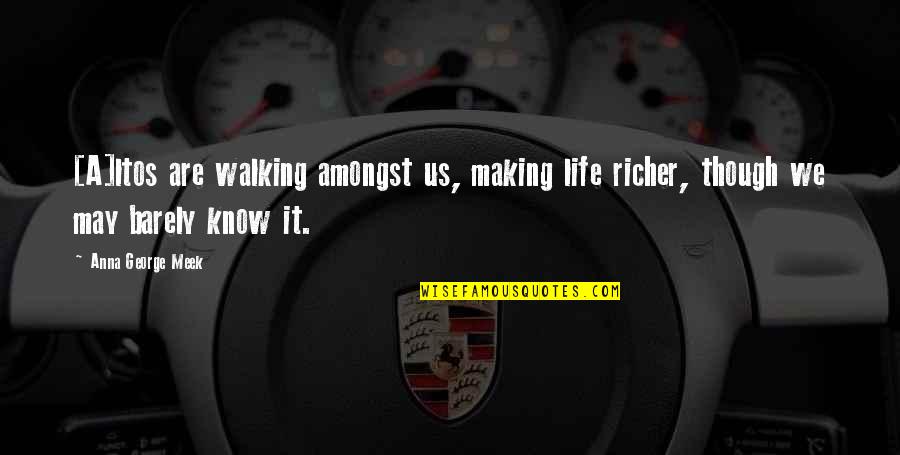 Barely Making It Quotes By Anna George Meek: [A]ltos are walking amongst us, making life richer,