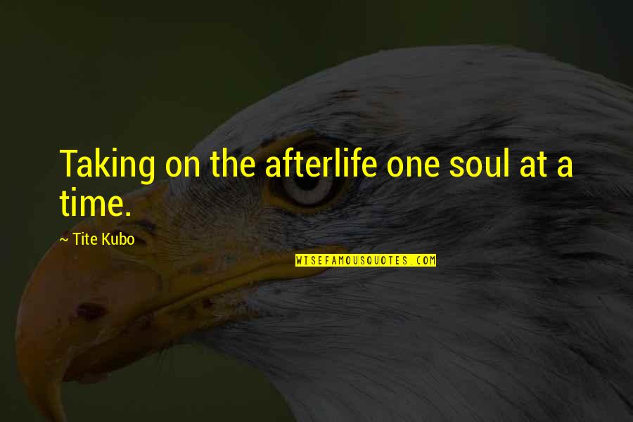 Barentine Bears Quotes By Tite Kubo: Taking on the afterlife one soul at a Barentine Bears Quotes By Tite Kubo: Taking on the afterlife one soul at a