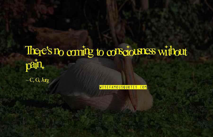 Bargained Employee Quotes By C. G. Jung: There's no coming to consciousness without pain. Bargained Employee Quotes By C. G. Jung: There's no coming to consciousness without pain.