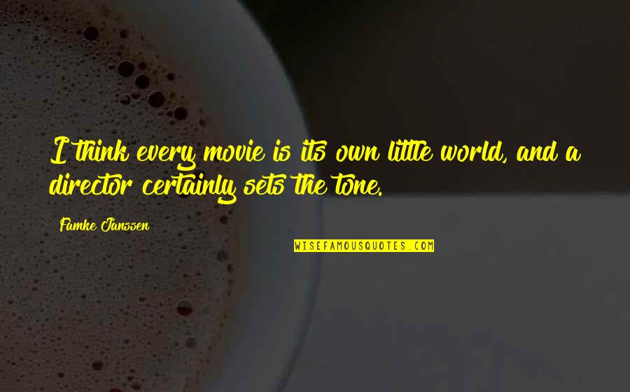 Barioni Farrell Quotes By Famke Janssen: I think every movie is its own little Barioni Farrell Quotes By Famke Janssen: I think every movie is its own little