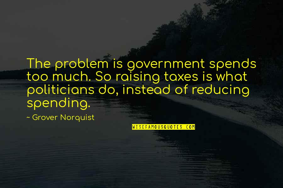 Barjac Construction Quotes By Grover Norquist: The problem is government spends too much. So Barjac Construction Quotes By Grover Norquist: The problem is government spends too much. So