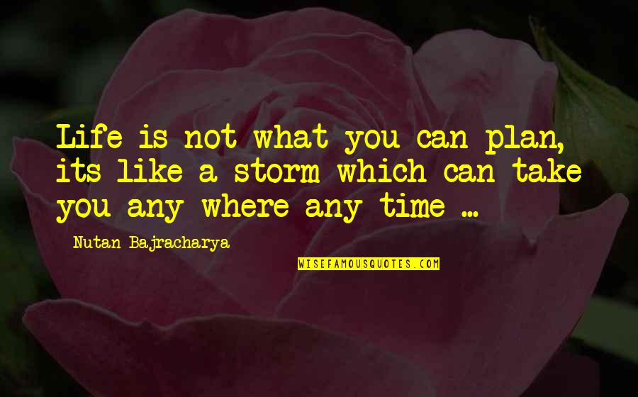 Barkett Fruit Quotes By Nutan Bajracharya: Life is not what you can plan, its