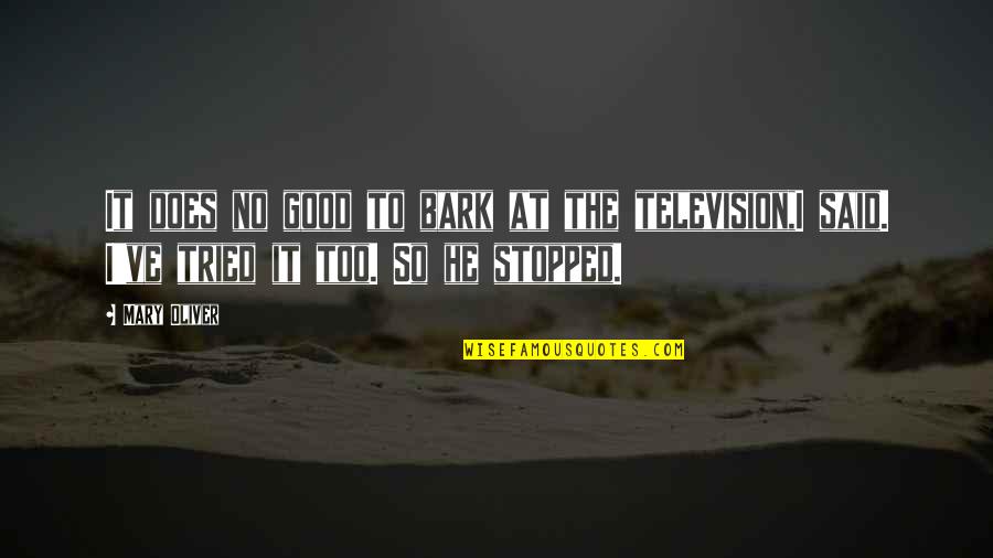 Barking Quotes By Mary Oliver: It does no good to bark at the