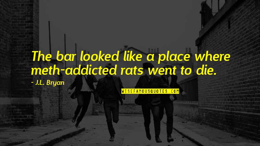 Bar'l Quotes By J.L. Bryan: The bar looked like a place where meth-addicted Bar'l Quotes By J.L. Bryan: The bar looked like a place where meth-addicted