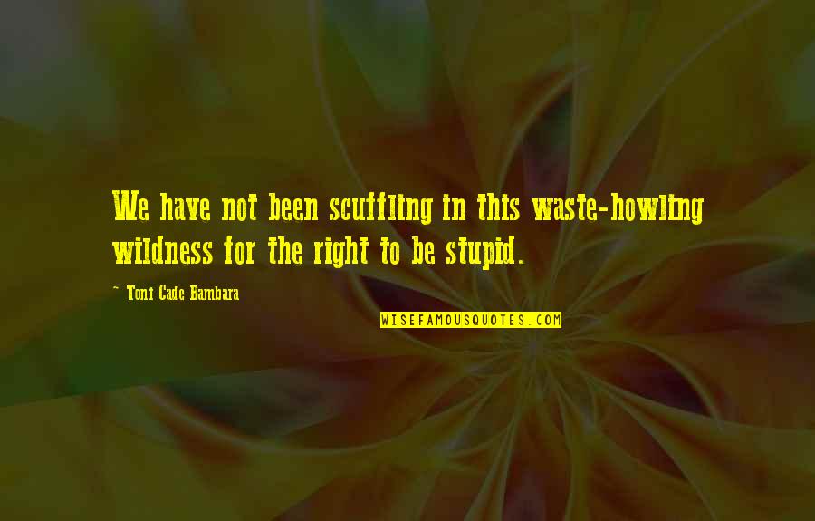 Barnaya Quotes By Toni Cade Bambara: We have not been scuffling in this waste-howling Barnaya Quotes By Toni Cade Bambara: We have not been scuffling in this waste-howling