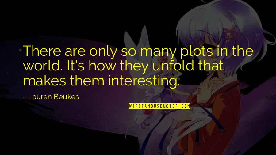Barnstorming Quotes By Lauren Beukes: There are only so many plots in the