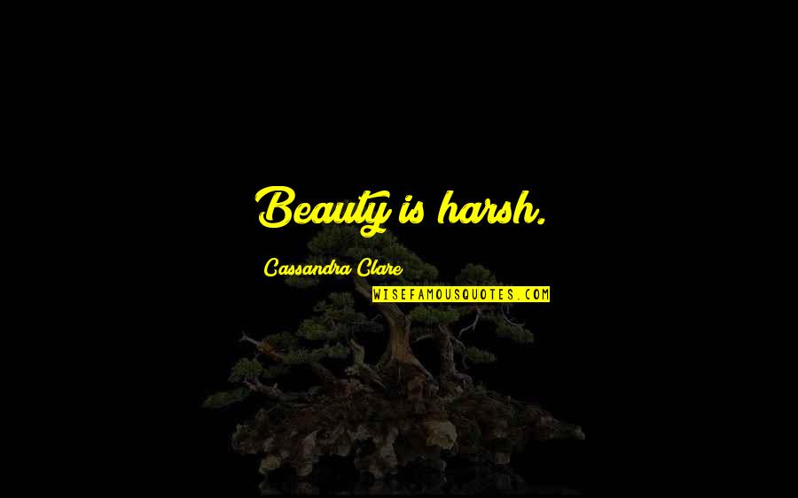 Baroody Tea Quotes By Cassandra Clare: Beauty is harsh.