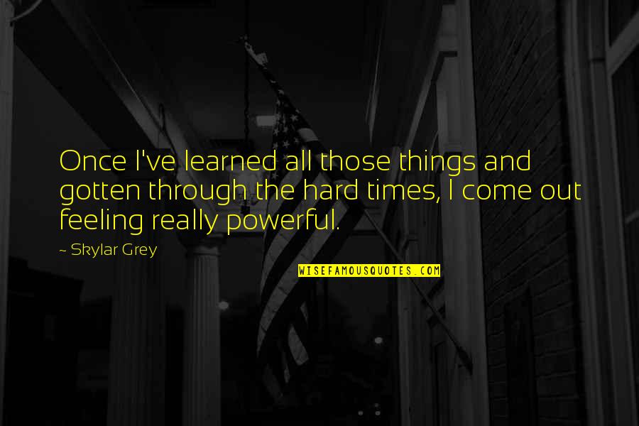 Barracudas Baltimore Quotes By Skylar Grey: Once I've learned all those things and gotten Barracudas Baltimore Quotes By Skylar Grey: Once I've learned all those things and gotten