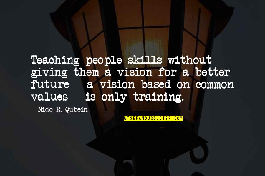 Barragan Architect Quotes By Nido R. Qubein: Teaching people skills without giving them a vision
