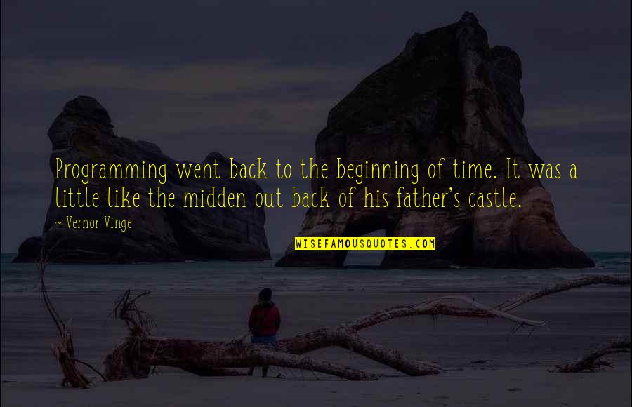 Barrancos Blancos Quotes By Vernor Vinge: Programming went back to the beginning of time. Barrancos Blancos Quotes By Vernor Vinge: Programming went back to the beginning of time.