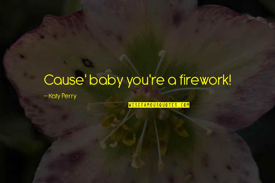 Barreling Through Wow Quotes By Katy Perry: Cause' baby you're a firework!