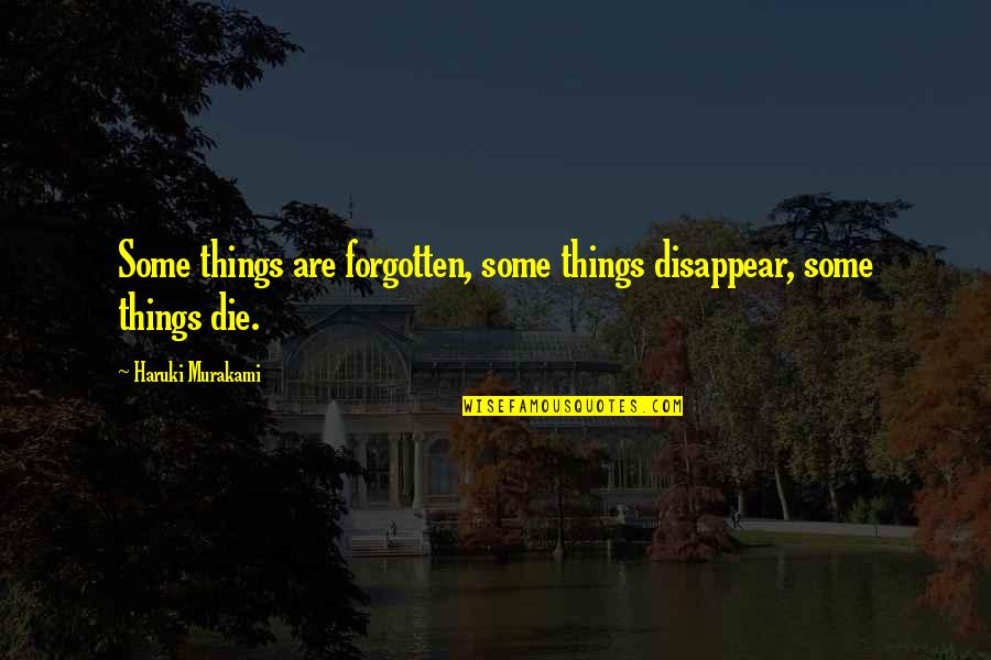 Barretos Caca Quotes By Haruki Murakami: Some things are forgotten, some things disappear, some Barretos Caca Quotes By Haruki Murakami: Some things are forgotten, some things disappear, some