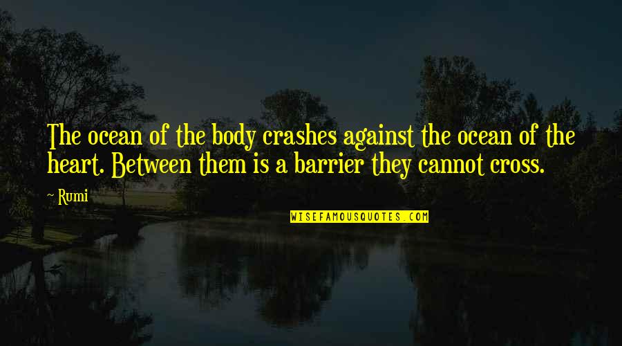 Barrier Quotes By Rumi: The ocean of the body crashes against the