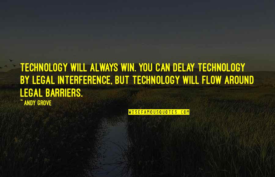 Barriers Quotes By Andy Grove: Technology will always win. You can delay technology