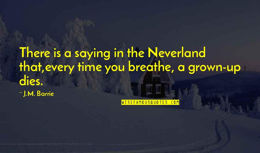 Barrie's Quotes By J.M. Barrie: There is a saying in the Neverland that,every