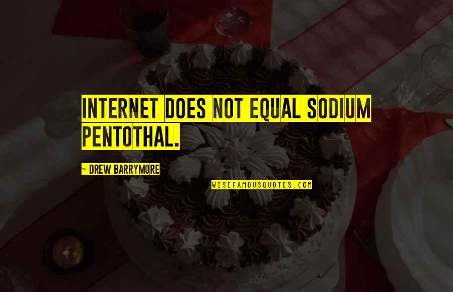 Barrymore Quotes By Drew Barrymore: Internet does not equal sodium pentothal.
