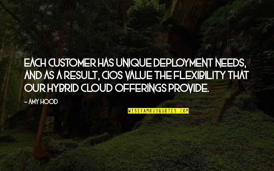 Bart Comet Quotes By Amy Hood: Each customer has unique deployment needs, and as