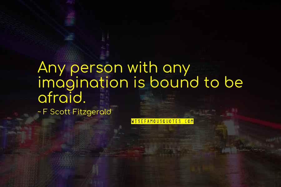 Barthez Goalkeeper Quotes By F Scott Fitzgerald: Any person with any imagination is bound to
