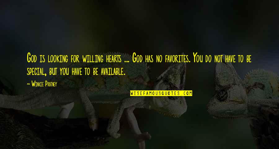 Bartholomew Quotes By Winkie Pratney: God is looking for willing hearts ... God