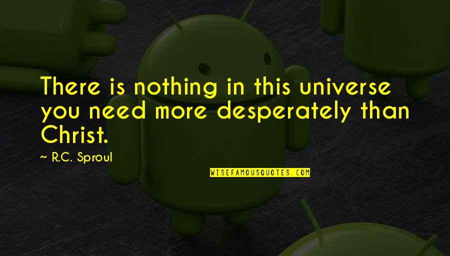 Bartikito Quotes By R.C. Sproul: There is nothing in this universe you need