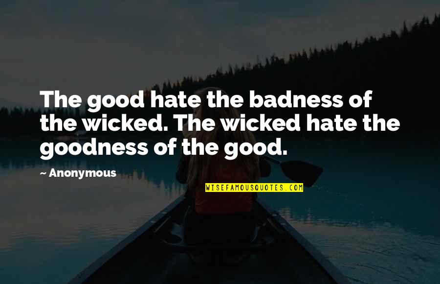 Bartjan Quotes By Anonymous: The good hate the badness of the wicked.